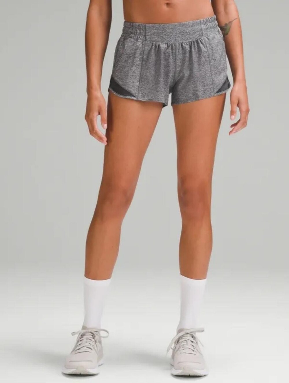Lululemon Athletica Gray Heather Athletic Running Shorts Size 6